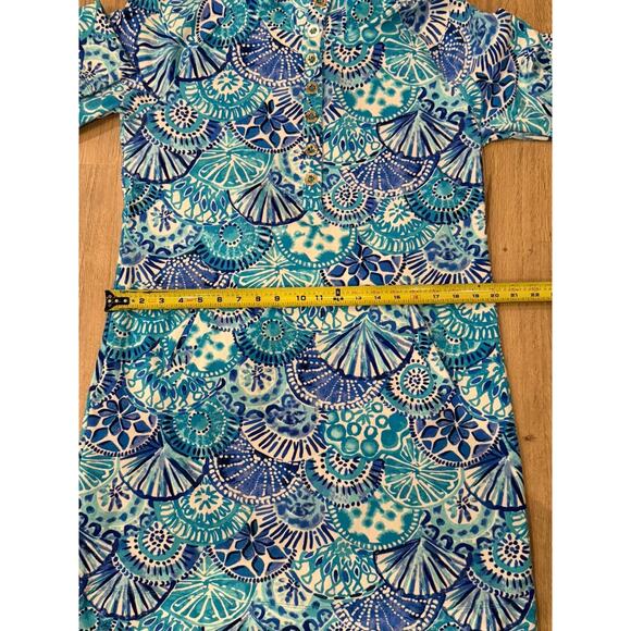 Lilly Pulitzer Women's Captain Popover Dress Half Shell Turquoise #000698 Size L - Picture 8 of 10